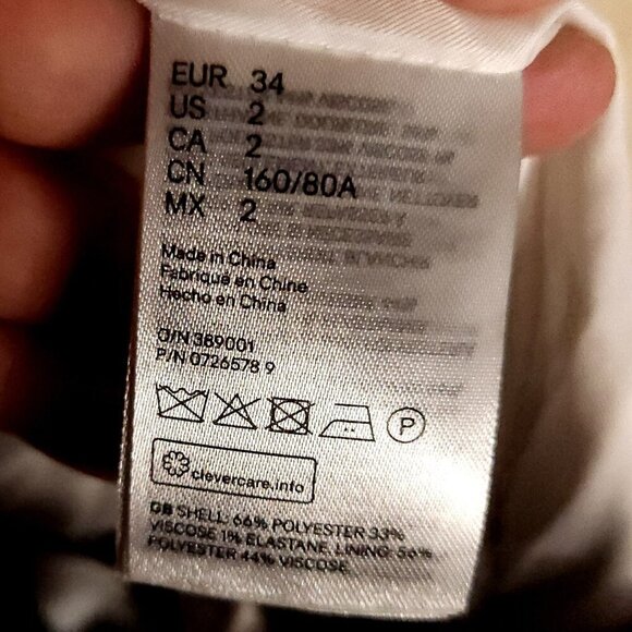 H&M Womens Black White Plaid Blazer 2 - Picture 8 of 9